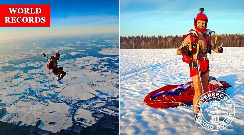 Parachute Jump In Shorts In Freezing Temperatures Interrecord Mezhdunarodnoe Agentstvo Registracii Rekordov Interrekord