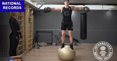 highest weight lifted with side lifts in one minute standing on the Swiss ball