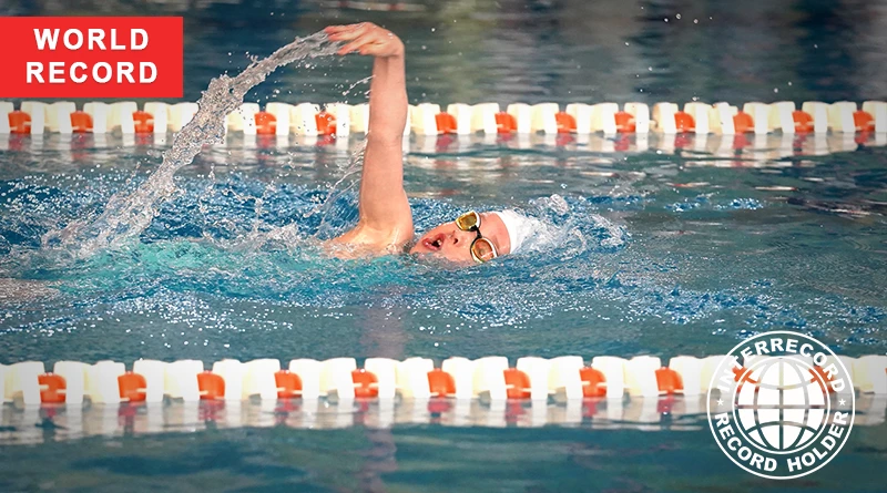 fastest time in the 100 meters freestyle in the pool