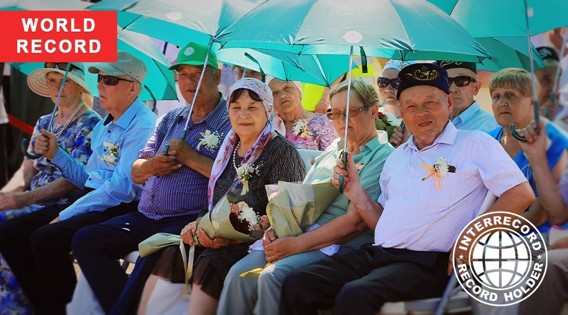 Самое большое количество пар, отметивших 50-летие совместной жизни, принявших участие в церемонии бракосочетания