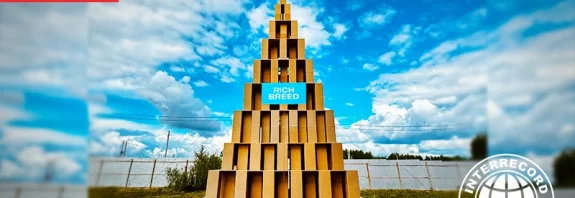 The tallest scratching post for cats, measuring 9.85 meters high