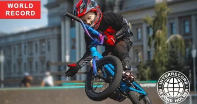 youngest age to perform Truck driver stunt on a bicycle