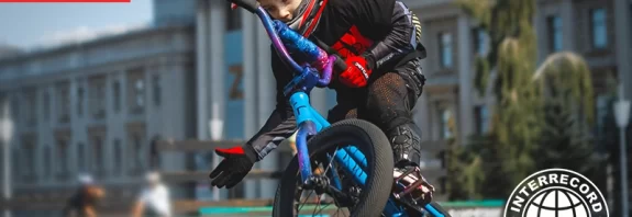 youngest age to perform Truck driver stunt on a bicycle