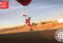 most parachute landings in rollerblades in 6 months