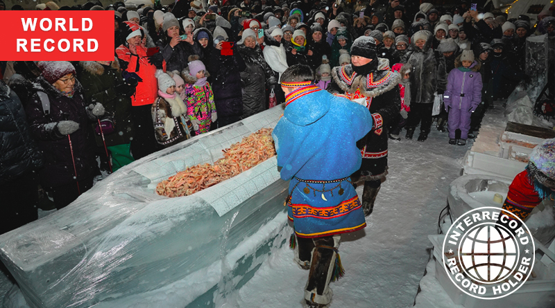 приготовление рекордного сагудая в Дудинке